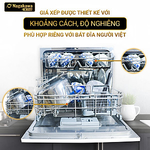 Máy rửa bát 8 bộ cao cấp Nagakawa NK8D61M- Bảo hành 2 năm - Made in Malaysia - Hàng chính hãng