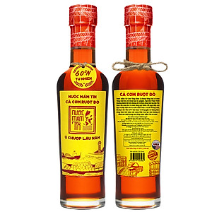 Nước Mắm Tĩn Cá Cơm Vàng Ruột Đỏ Độ Đạm 60N Tự Nhiên Chai Thuỷ Tinh 250ml Nước Mắm Rin Nguyên Chất Truyền Thống Sạch Nước Mắm Nhỉ Từ Thùng Lều Gỗ Cốt Nhĩ Đặc Biệt Cá Cơm Vàng Ruột Đỏ Muối Tinh Khiết, Sánh Đặc Thịt Cá, Không Chất Bảo Quản
