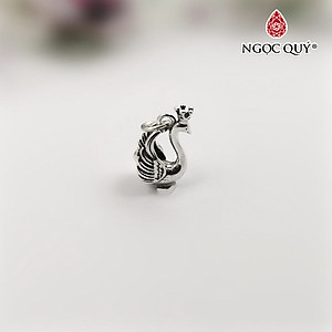 Charm bạc treo thiên nga đội vương miện - Ngọc Quý Gemstones