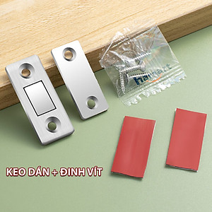Nam Châm Hít Cửa Giữ Cố Định Ngăn Kéo Tủ Hút Dính Mạnh Keo Dán Tường Kèm Đinh Vít Tiện Lợi