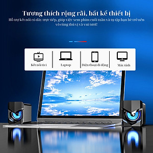 Bộ 2 Loa Mini Dorron V116, Âm Thanh Nổi, Bass Trầm - Phiên Bản Nâng Cấp - Hàng Chính Hãng