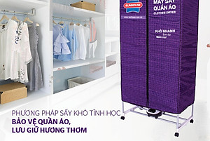 Máy sấy quần áo Sunhouse SHD2707 có điều khiển từ xa, đèn UV diệt khuẩn, sấy 15kg quần áo - Hàng chính hãng