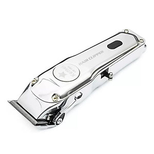 Tông đơ cắt tóc chuyên nghiệp Kemei KM-1996 có màn hình LCD hiển thị dung lượng pin có thể fade tóc cạo trắng điêu khắc tóc TẶNG kèm 1 lược chia tóc cá sấu (Màu ngẫu nhiên )