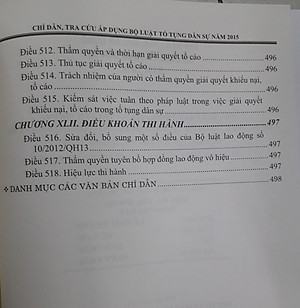 Chỉ Dẫn Tra Cứu Áp Dụng Bộ Luật Tố Tụng Dâ Sự Năm 2015