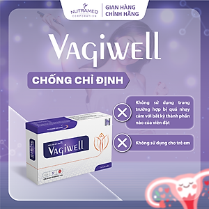 Viên đặt Vagiwell hỗ trợ cân bằng hệ khuẩn, giảm viêm nhiễm do vi khuẩn, nấm ngứa (10 viên) - Nutramed
