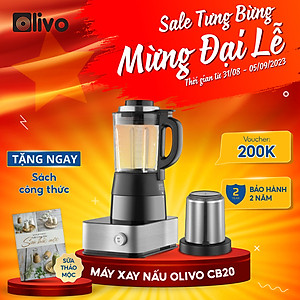 Máy Xay Nấu Cao Cấp OLIVO CB22 PRO - Độ Ồn Thấp Nhất - Chống Trào Tuyệt Đối - Vệ Sinh Khử Khuẩn - Thương Hiệu Mỹ - Hàng Chính Hãng