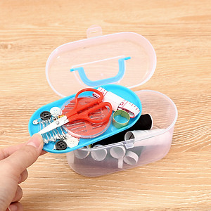 Hộp Kim Chỉ May Vá 2 Tầng – Có Kéo, Chỉ Màu, Kim, Khuy, Thước, Xỏ Kim,