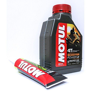 [Mẫu Mới] Nhớt cao cấp cho xe tay ga đời mới Motul Scooter Power LE 5W40 800ml tặng nhớt hộp số Motul Gear 80W90 120ml
