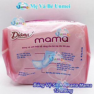 Băng Vệ Sinh Diana Mama Dùng Cho Mẹ Sau Sinh 12 Miếng/Gói