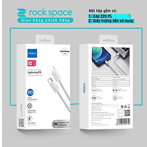 Dây sạc nhanh PD 20W Rockspace Z20 dây dù hàng chính hãng BH 1 năm 