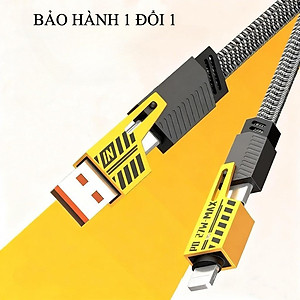 Cáp Sạc 4 Trong 1 đa năng dài 1 mét - công suất 65W, dùng cho nhiều dòng điện thoại 