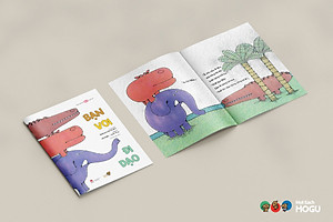 Truyện Ehon bé 1-2-3 tuổi - Bạn Voi Đi Dạo