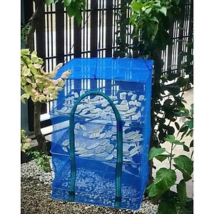 Lồng Lưới 4 Tầng Phơi  Khô Thực Phẩm  -  Lồng Phơi Thực Phẩm, Phơi Cá Khô Chống Ruồi Muỗi, Côn Trùng Bằng Lưới PE Dễ Dàng Vệ Sinh,Thu Gọn