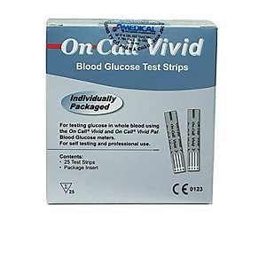 Hộp 25 Que Thử Đường Huyết On Call Vivid