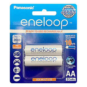 Bộ 2 Pin AA Panasonic Eneloop 2000mAh - Hàng chính hãng