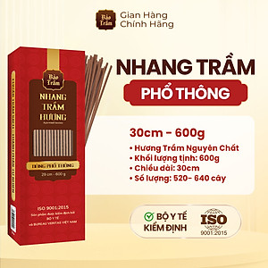 Nhang Trầm Hương – Hộp Đỏ | Bảo Trầm – Hương Trầm Tự Nhiên, Hương Dịu Nhẹ, Thắp Hằng Ngày