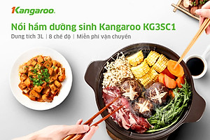 Nồi hầm dưỡng sinh Kangaroo KG3SC1 3 lít - Hàng chính hãng