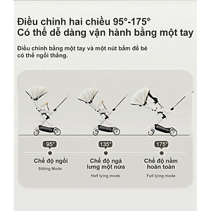 Xe đẩy cho bé 2 chiều có thể gấp gọn linh hoạt,chịu lực trên 50kg ,3 tư thế ngả sâu có giảm sóc cho bé yêu