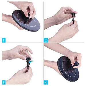 Đài phun nước mặt trời với bảng điều khiển năng lượng mặt trời 3W, pin 1200 mAh tích hợp