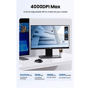 Chuột Bluetooth 5.0 6 nút không ồn UGREEN 15508 MU006 - Hàng chính hãng