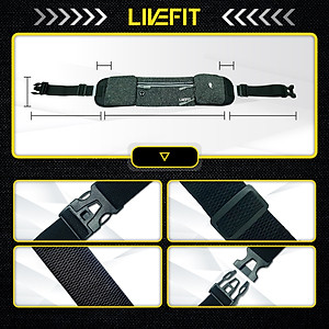 Túi đeo hông chạy bộ LiveFit cao cấp - Running Belt - WB1028