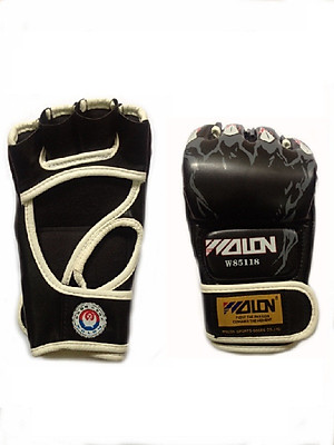 Găng tay đấm MMA wolon - đen