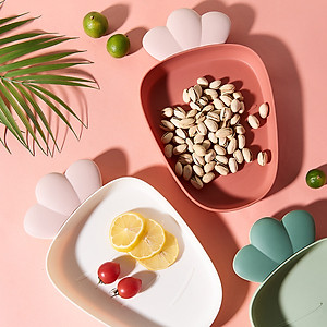 Khay đựng đồ ăn nhẹ hình củ quả chất liệu nhựa PP không BPA an toàn cho bé - Hàng chính hãng (Giao màu ngẫu nhiên)