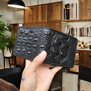 Ví Nam Da Cá Sấu 2 Mặt Dáng Ngang Dễ Sử Dụng [Gù Cá Sấu Nguyên Con Rất Đẹp]