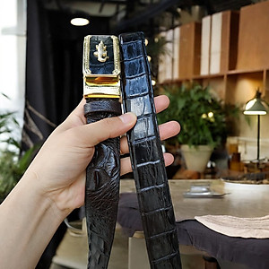 Dây Nịt Da Cá Sấu [DÂY LIỀN NGUYÊN CON] Da Lưng Cá Sấu Có Gù, Gai Và Vây Rất Đẹp