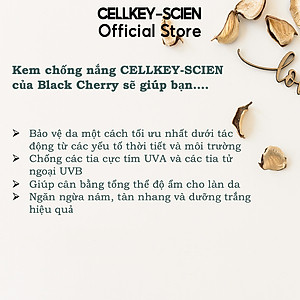 Combo Kem Nền Kem Chống Nắng Che Khuyết Điểm Kiềm Dầu Dưỡng Trắng Chống Nhăn Cho Da Nhạy Cảm Cellkey-Scien BB Sun Cream (80ml)