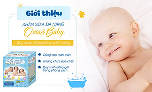 Khăn vải khô đa năng cho bé Oma Baby ( 1 Hộp/ 80 Miếng) - Oma & Baby Premium Baby Dry Multi-Functional Cloths ( 80 cloths per box)
