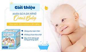 Combo 3 hộp khăn vải khô đa năng cho bé Oma Baby ( 1 Hộp/ 80 miếng)