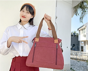 Túi xách túi đeo vai nữ vải canvas thời trang cao cấp phong cách mới