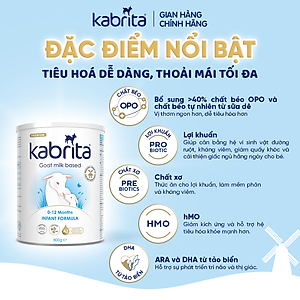 [Phiên bản mới] Sữa dê Kabrita số 1 cho trẻ 0-12 tháng - Lon 800g