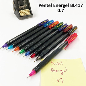 Bút gel Pentel Energel BL417 ngòi 0.7mm khô nhanh mực đẹp nhiều màu tiện lợi