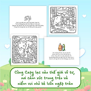 Combo 3 cuốn Sách tô màu Capybara khổ vuông