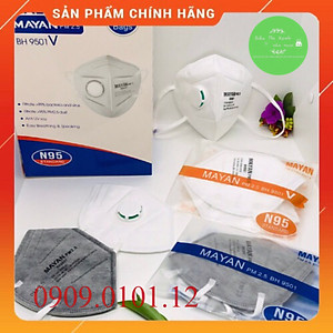 Khẩu trang Mayan PM2.5 BH9501V có van thở, Khẩu trang N95 lọc kháng khuẩn đệm mũi cao cấp