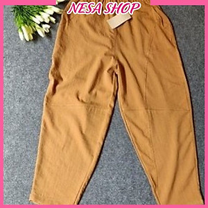 Quần ống rộng, chất liệu Linen, quần kiểu nữ form rộng rãi, thoải mái NeSa Shop QKH.39