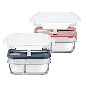 Hộp cơm thủy tinh kèm muỗng đũa LocknLock LLG991CL 930ml