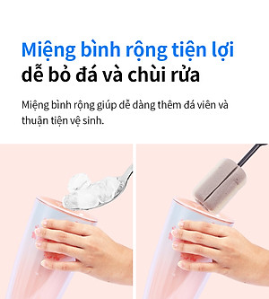 Ly nhựa LocknLock 2 lớp 750ml HAP522 720ml Anh Đào - Hàng chính hãng kèm ống hút, cách nhiệt tốt, miệng rộng - JoyMall