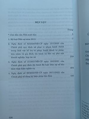 Sách Bộ Luật Dân Sự Năm 2015 Và Các Nghị Định Hướng Dẫn Thi Hành - NXB Chính Trị Quốc Gia Sự Thật