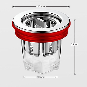 Lõi thoát sàn KG28 đa năng ngăn mùi lọc rác ngăn tắc nghẽn cống, chống trào ngược, không cản trở dòng chảy, kt 3.3cm đến 4.2cm- Hàng chính hãng