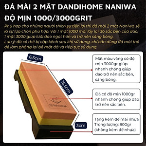 Đá mài dao Nhật Bản Naniwa 2 mặt độ mịn 1000/3000gr