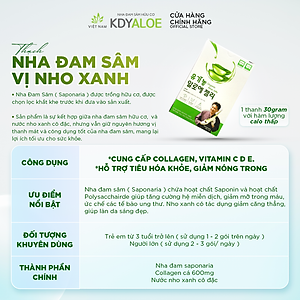 THẠCH COLLAGEN NHA ĐAM SÂM NHO XANH HỮU CƠ (set 30 gói) HỖ TRỢ ĐẸP DA