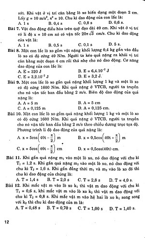 Sách Giải Bài Tập Vật Lí 12