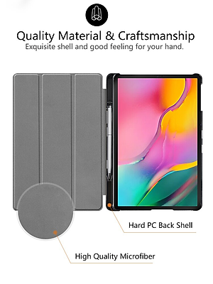 Case bao da chống sốc cho Samsung Galaxy Tab S6 Lite 2022 / 2020 10.4 inch (SM - P615 / P610) hiệu HOTCASE thiết kế siêu mỏng hỗ trợ Smartsleep, gập nhiều tư thế, mặt da siêu mịn - hàng nhập khẩu