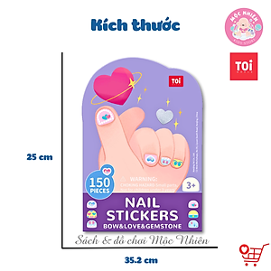 Đồ chơi Dán Móng Tay và Hình Xăm Nail Stickers and Tatoos Chính hãng TOI - Dành cho bé từ 3 tuổi+