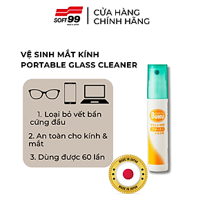 Chai xịt vệ sinh mắt kính, điện thoại, máy tính bảng Portable Glass Cleaner H-35 18ml Soft99