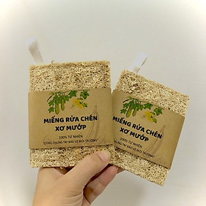 Combo 3 miếng xơ mướp rửa chén cao câp 100% hữu cơ 