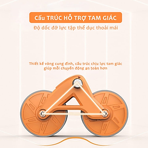 Con Lăn Trợ Lực Tập Bụng 2 Bánh Thế Hệ Mới, Dụng Cụ Plank Giảm Mỡ Bụng Tại Nhà Có Đồng Hồ, Thiết Kế Để Tay Tiện Dụng - HÀNG CHÍNH HÃNG MINIIN